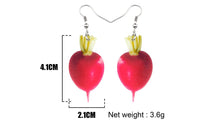 Realitic Radish Earrings