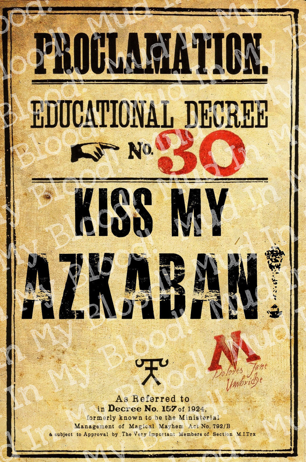 Kiss My Az***** Decree Poster