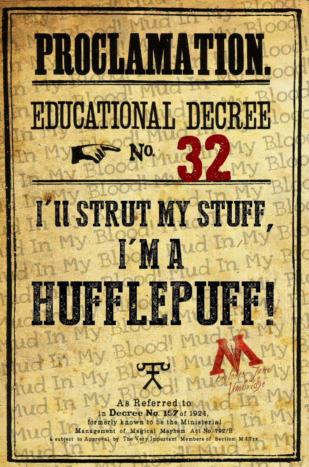 Badger House Pride Decree Poster