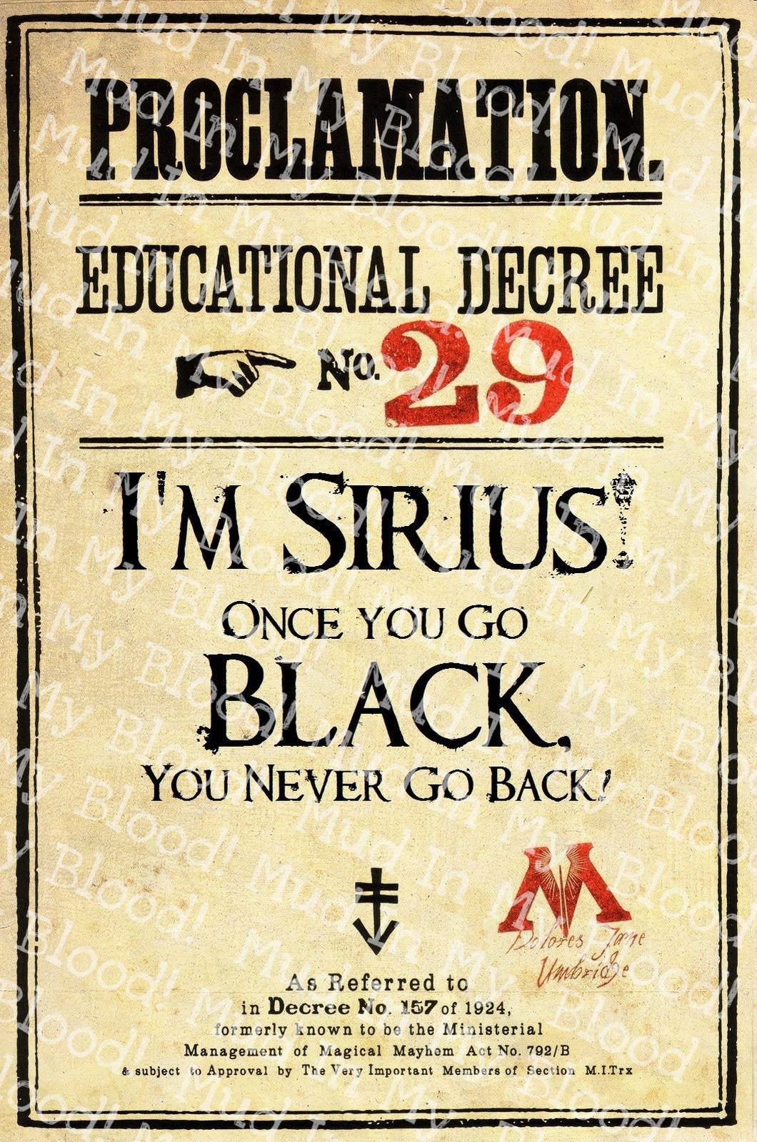 Once You Go Black Decree Poster