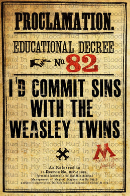 Twins Themed Decree Poster