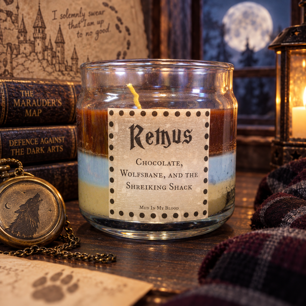 Shabby Werewolf Scented 4 oz Candle- Chocolate, Wolf Potion, Haunted Shack