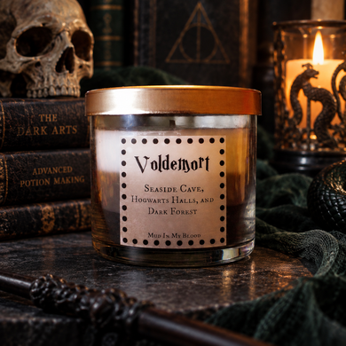 Dark Villian Scented 4oz Candle- Seaside Cave, Castle Halls, and Dark Forest