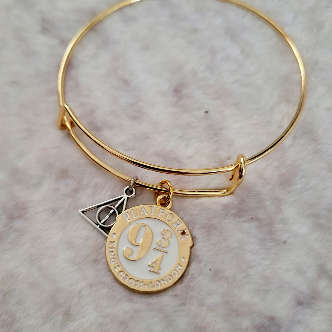 Golden Platform Bangle Bracelet