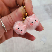 Mini "Pocket Puff" Dangle Earrings