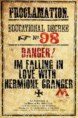 Danger! Decree Poster
