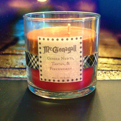 Scottish Cat Scented 4oz Candle- Ginger Biscuit, Tartan, Whiskey