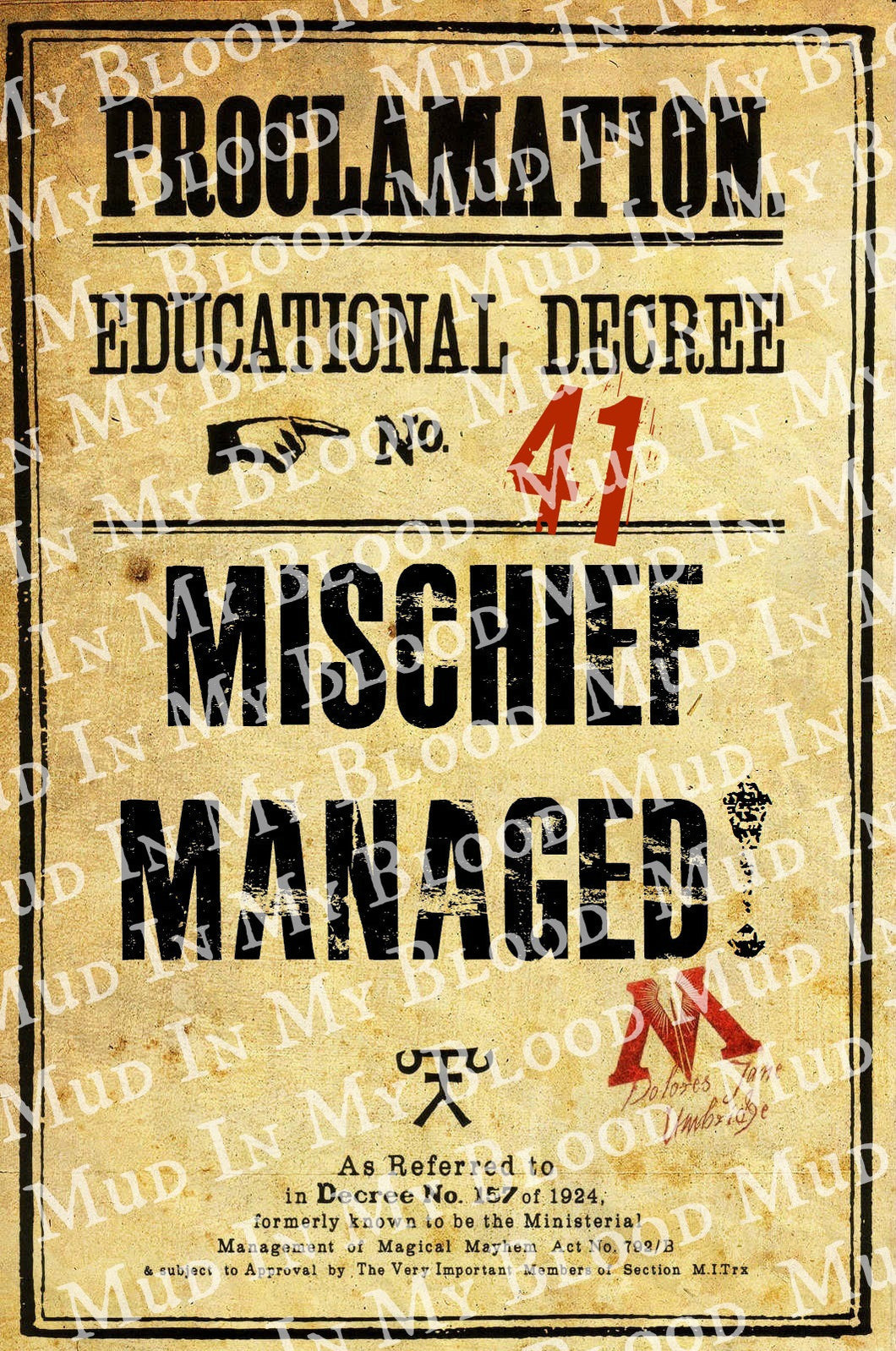 Mischief  Decree Poster