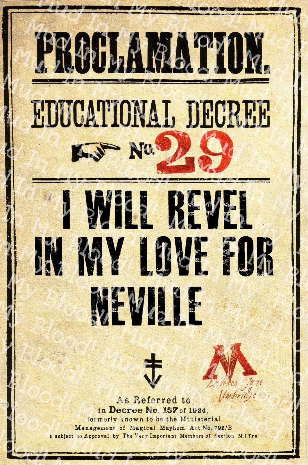 Revel In My Love Decree Poster