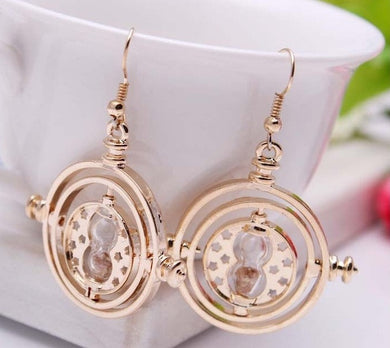 Spinner Earrings with Hourglass