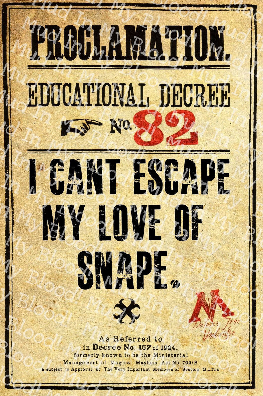 I Cant Escape My Love Decree Poster